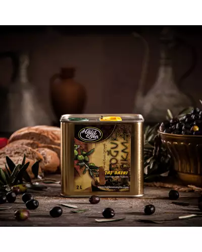 Taş Baskı Soğuk Sıkma Zeytinyağı (2 LT)