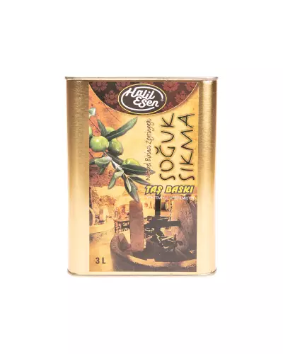 Taş Baskı Soğuk Sıkma Zeytinyağı (3 LT)
