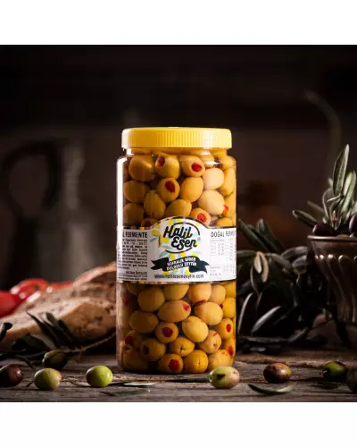 Biber Dolgulu Yeşil Zeytin (1,5 KG)